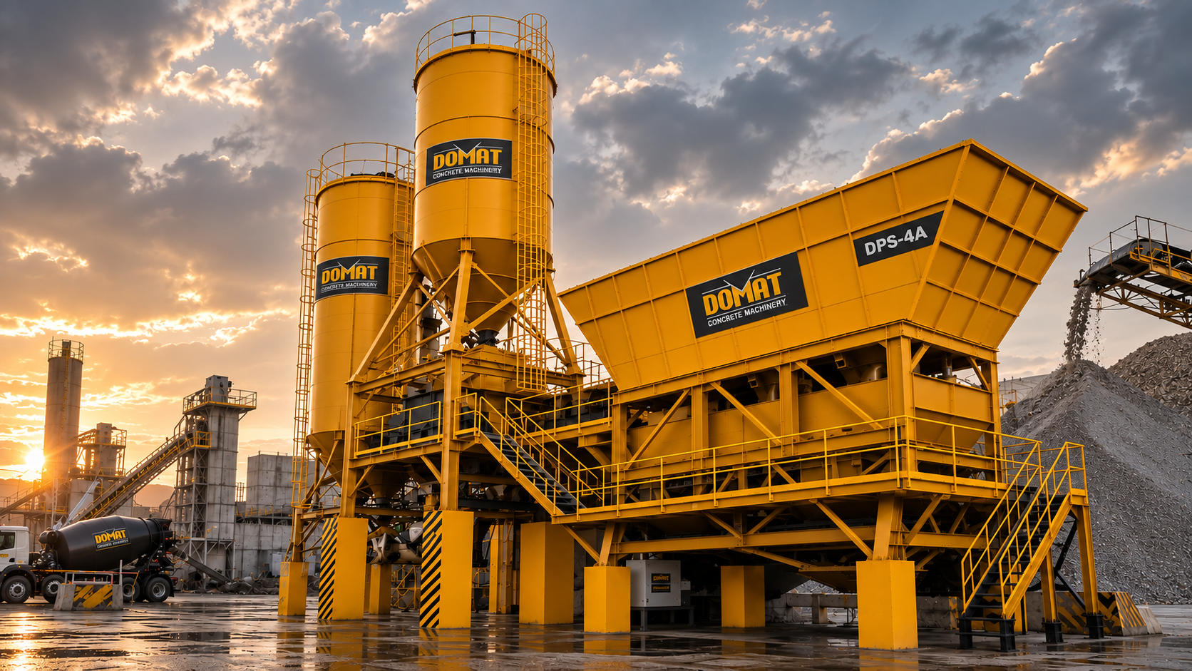 RoadMaster mobile concrete plant supporting flexible jobsite production